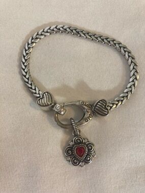 Brighton Heart Flower Charm Bracelet